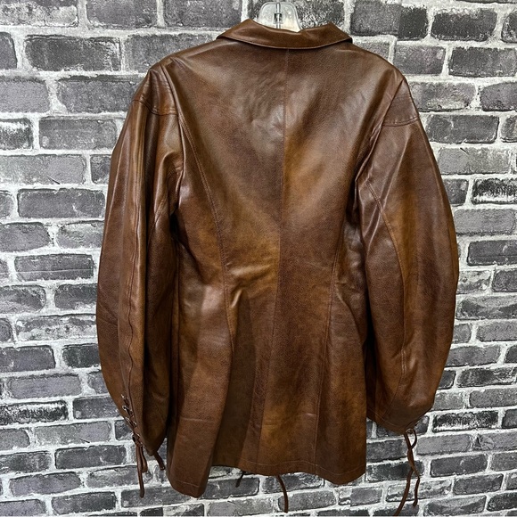 ROTATE BIRGER CHRISTENSEN Lace-up distressed faux leather mini dress - Picture 12 of 16